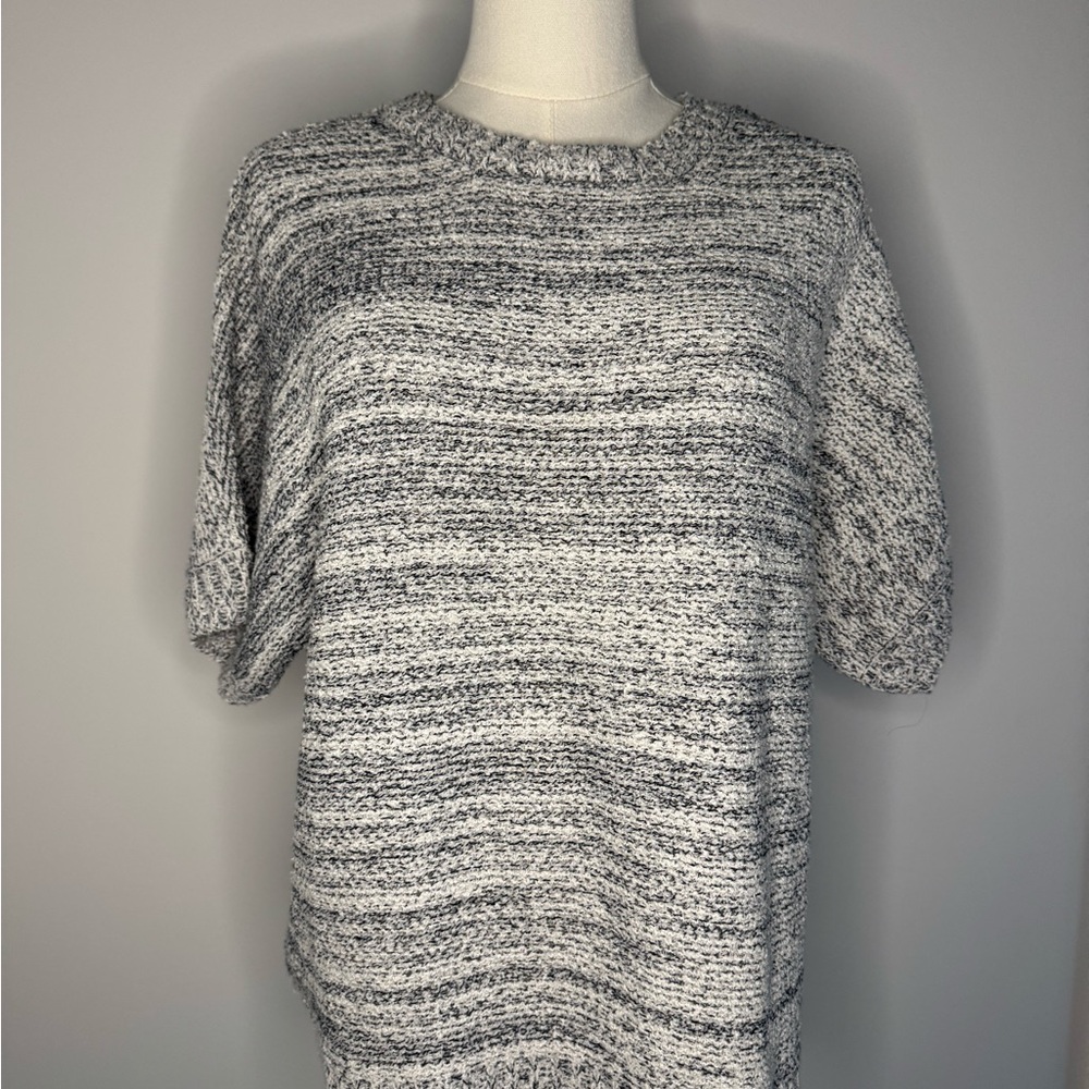 Loft Navy & White Knit Sweater